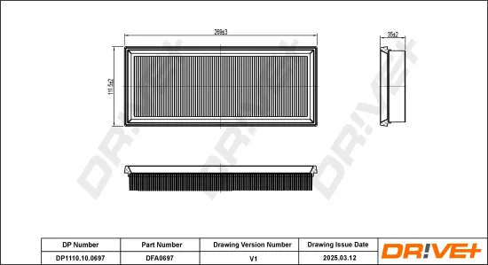 Luftfilter Dr!ve+ DP1110.10.0697 Bild Luftfilter Dr!ve+ DP1110.10.0697