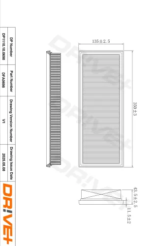 Luftfilter Dr!ve+ DP1110.10.0698 Bild Luftfilter Dr!ve+ DP1110.10.0698