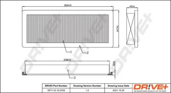 Luftfilter Dr!ve+ DP1110.10.0700 Bild Luftfilter Dr!ve+ DP1110.10.0700