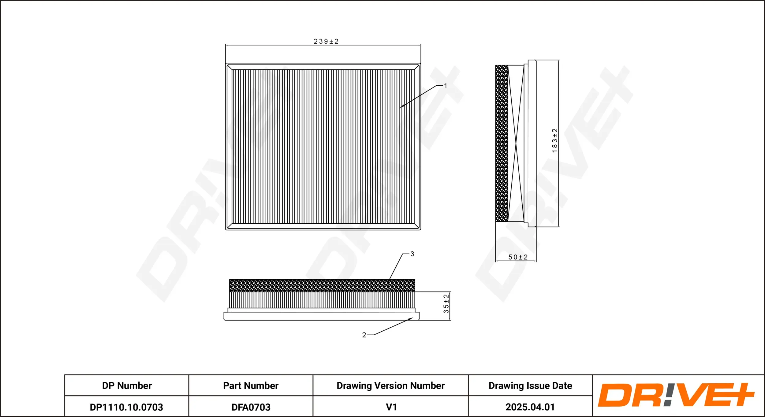 Luftfilter Dr!ve+ DP1110.10.0703