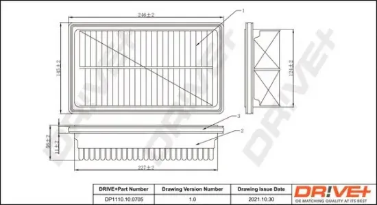 Luftfilter Dr!ve+ DP1110.10.0705 Bild Luftfilter Dr!ve+ DP1110.10.0705