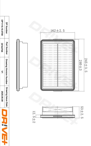 Luftfilter Dr!ve+ DP1110.10.0708 Bild Luftfilter Dr!ve+ DP1110.10.0708
