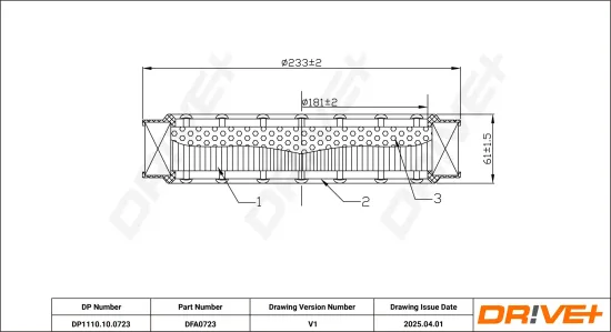 Luftfilter Dr!ve+ DP1110.10.0723 Bild Luftfilter Dr!ve+ DP1110.10.0723