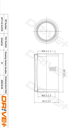 Luftfilter DR!VE+ DP1110.10.0735 Bild Luftfilter DR!VE+ DP1110.10.0735