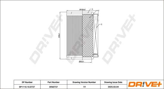Luftfilter Dr!ve+ DP1110.10.0737 Bild Luftfilter Dr!ve+ DP1110.10.0737