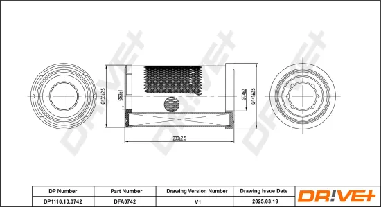 Luftfilter Dr!ve+ DP1110.10.0742 Bild Luftfilter Dr!ve+ DP1110.10.0742