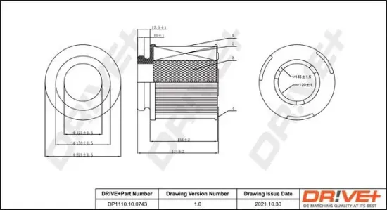 Luftfilter Dr!ve+ DP1110.10.0743 Bild Luftfilter Dr!ve+ DP1110.10.0743