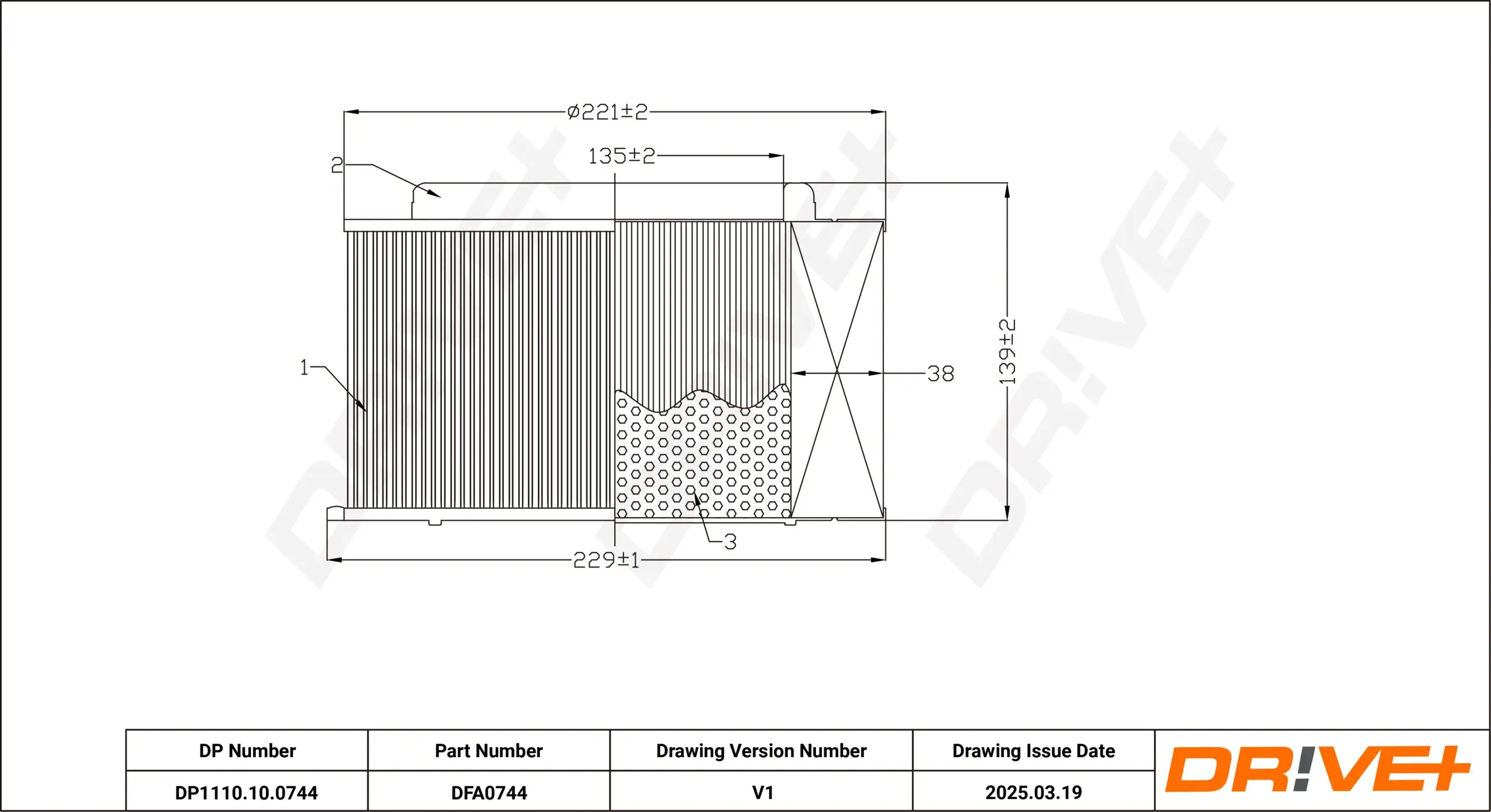 Luftfilter Dr!ve+ DP1110.10.0744