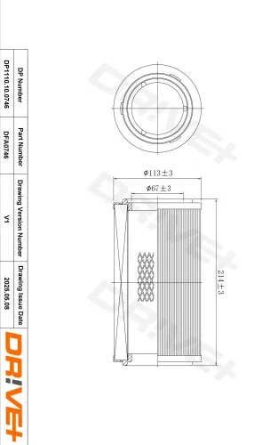 Luftfilter Dr!ve+ DP1110.10.0746 Bild Luftfilter Dr!ve+ DP1110.10.0746