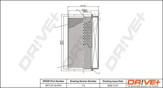 Luftfilter Dr!ve+ DP1110.10.0747 Bild Luftfilter Dr!ve+ DP1110.10.0747