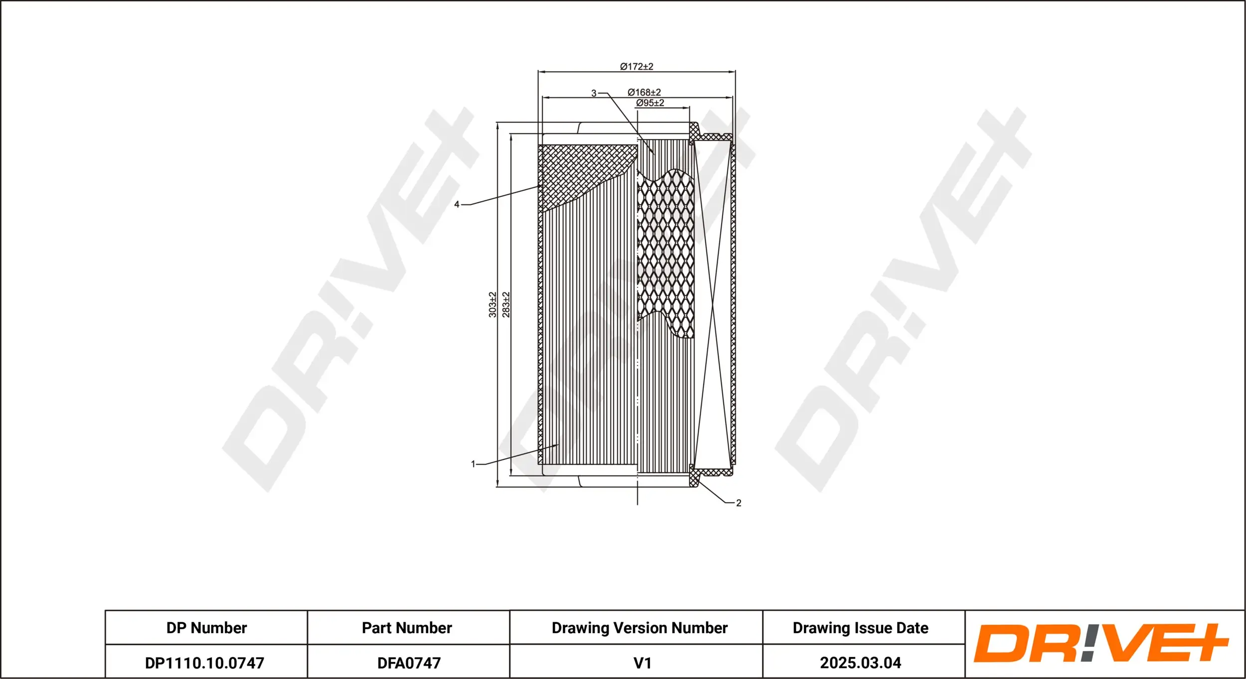 Luftfilter Dr!ve+ DP1110.10.0747