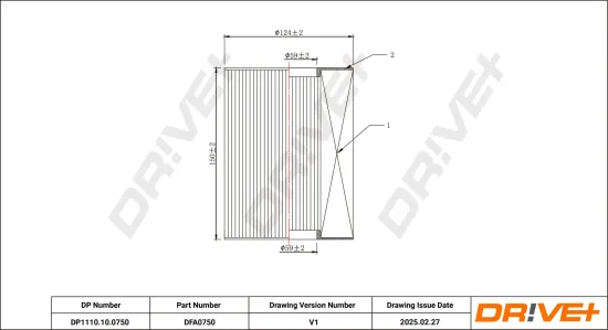 Luftfilter Dr!ve+ DP1110.10.0750 Bild Luftfilter Dr!ve+ DP1110.10.0750