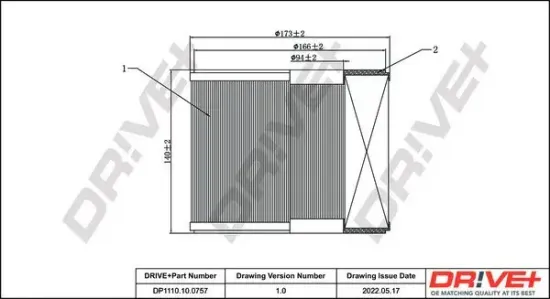 Luftfilter DR!VE+ DP1110.10.0757 Bild Luftfilter DR!VE+ DP1110.10.0757