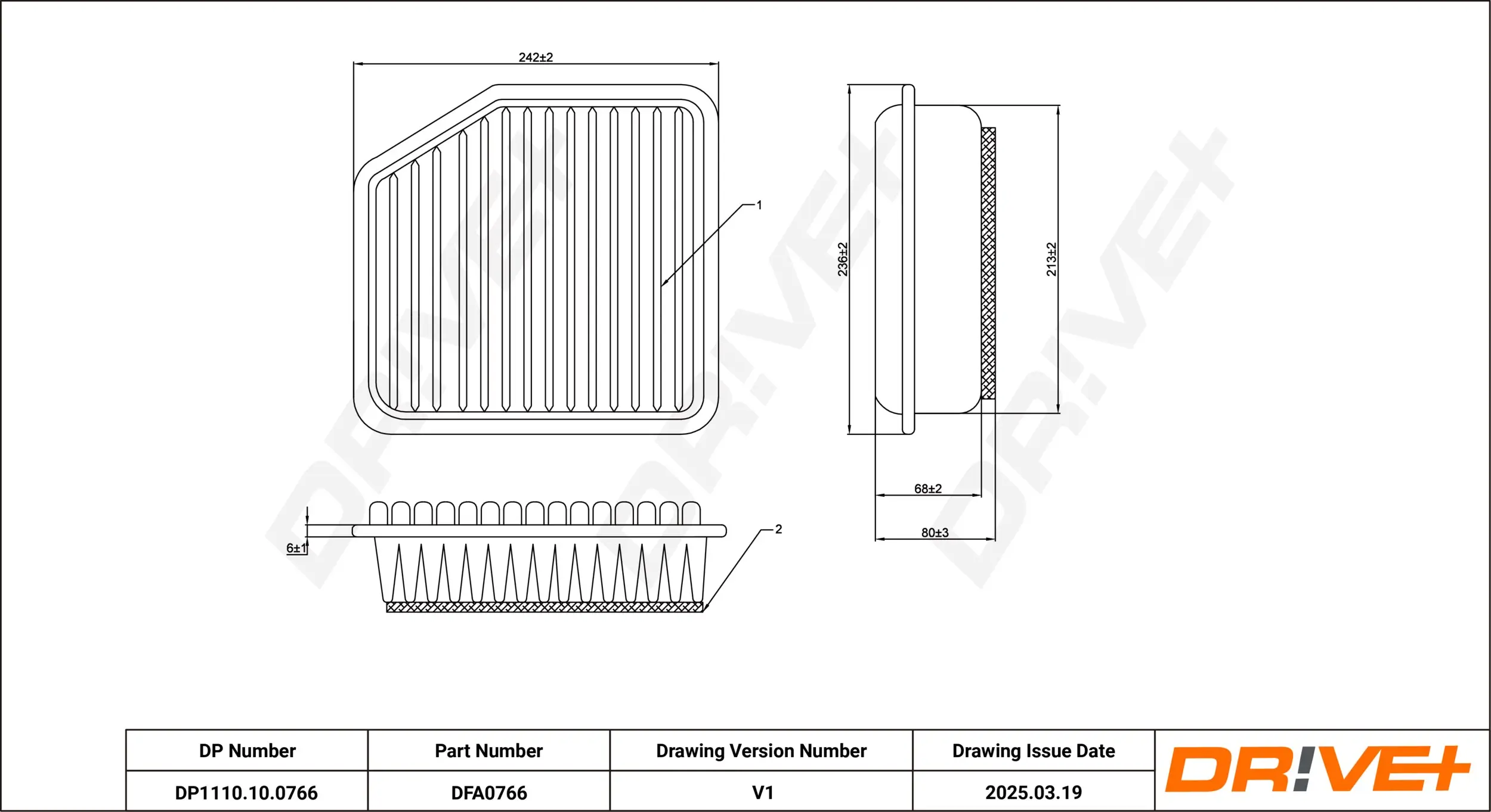 Luftfilter Dr!ve+ DP1110.10.0766