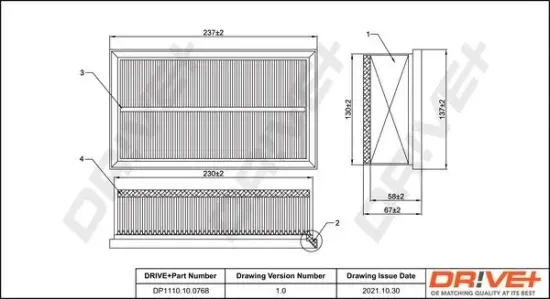 Luftfilter DR!VE+ DP1110.10.0768 Bild Luftfilter DR!VE+ DP1110.10.0768