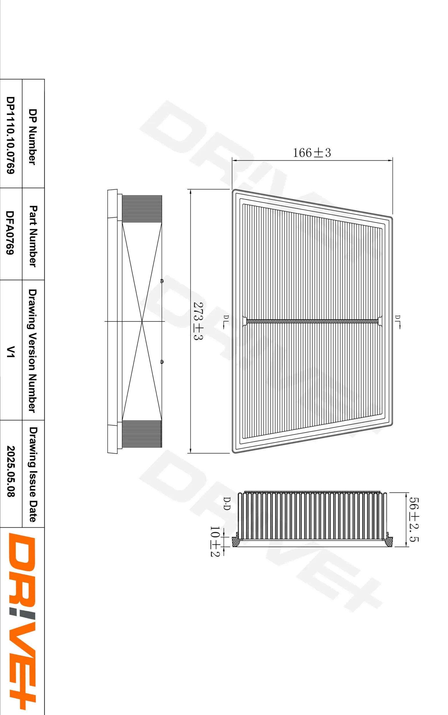 Luftfilter Dr!ve+ DP1110.10.0769
