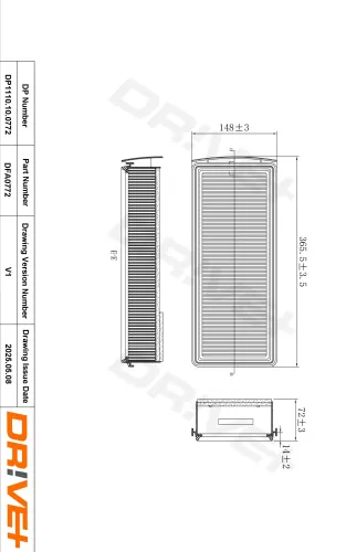 Luftfilter Dr!ve+ DP1110.10.0772 Bild Luftfilter Dr!ve+ DP1110.10.0772
