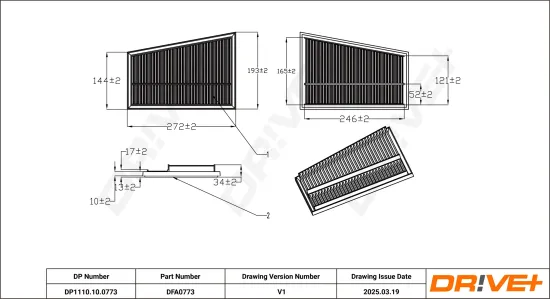 Luftfilter rechts Dr!ve+ DP1110.10.0773 Bild Luftfilter rechts Dr!ve+ DP1110.10.0773
