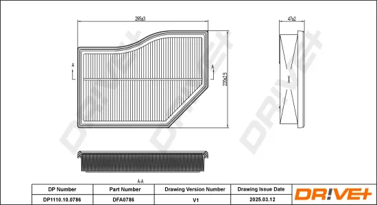 Luftfilter Dr!ve+ DP1110.10.0786 Bild Luftfilter Dr!ve+ DP1110.10.0786