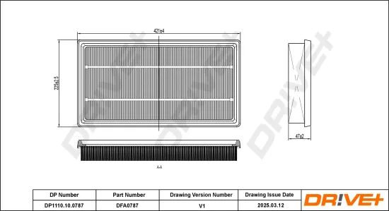 Luftfilter Dr!ve+ DP1110.10.0787 Bild Luftfilter Dr!ve+ DP1110.10.0787