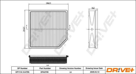 Luftfilter Dr!ve+ DP1110.10.0789 Bild Luftfilter Dr!ve+ DP1110.10.0789