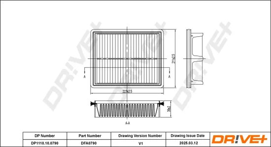 Luftfilter Dr!ve+ DP1110.10.0790 Bild Luftfilter Dr!ve+ DP1110.10.0790