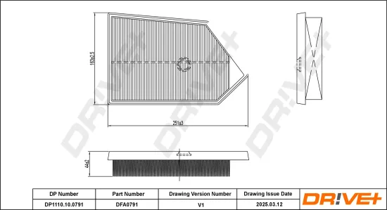 Luftfilter Dr!ve+ DP1110.10.0791 Bild Luftfilter Dr!ve+ DP1110.10.0791