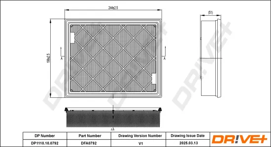 Luftfilter Dr!ve+ DP1110.10.0792 Bild Luftfilter Dr!ve+ DP1110.10.0792