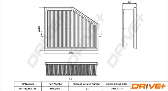 Luftfilter Dr!ve+ DP1110.10.0796 Bild Luftfilter Dr!ve+ DP1110.10.0796
