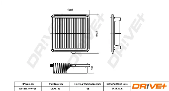 Luftfilter Dr!ve+ DP1110.10.0799 Bild Luftfilter Dr!ve+ DP1110.10.0799