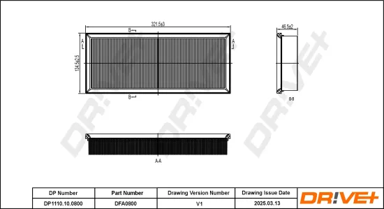 Luftfilter Dr!ve+ DP1110.10.0800 Bild Luftfilter Dr!ve+ DP1110.10.0800