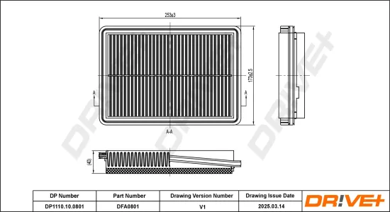 Luftfilter Dr!ve+ DP1110.10.0801 Bild Luftfilter Dr!ve+ DP1110.10.0801