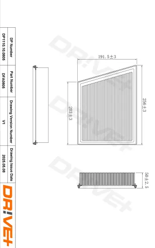 Luftfilter rechts Dr!ve+ DP1110.10.0805 Bild Luftfilter rechts Dr!ve+ DP1110.10.0805