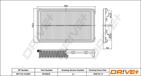 Luftfilter Dr!ve+ DP1110.10.0839 Bild Luftfilter Dr!ve+ DP1110.10.0839