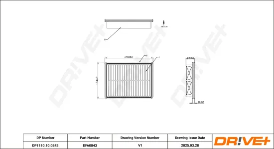 Luftfilter Dr!ve+ DP1110.10.0843 Bild Luftfilter Dr!ve+ DP1110.10.0843