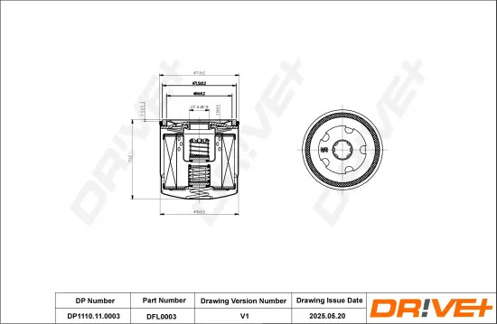 Ölfilter Dr!ve+ DP1110.11.0003 Bild Ölfilter Dr!ve+ DP1110.11.0003