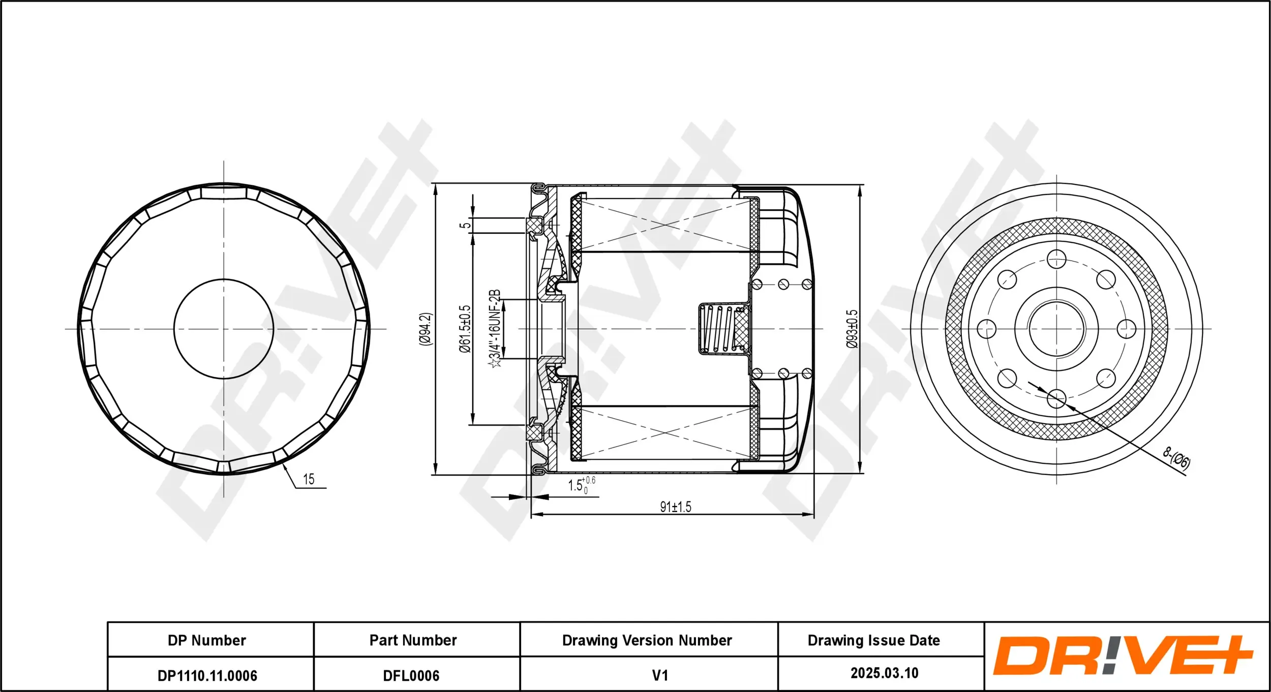 Ölfilter Dr!ve+ DP1110.11.0006
