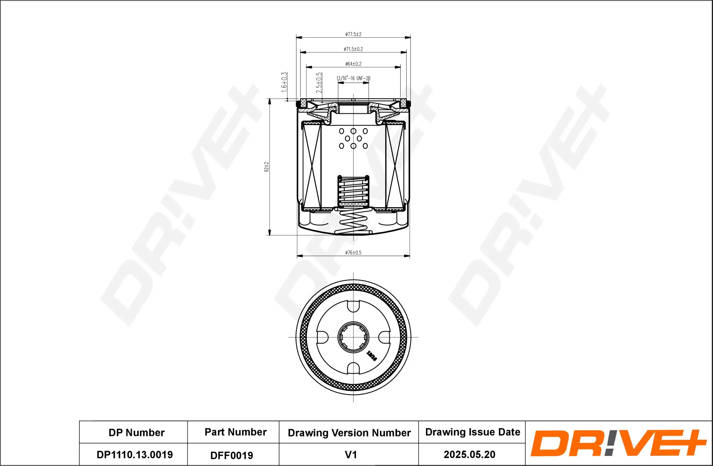 Ölfilter Dr!ve+ DP1110.11.0019