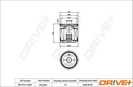 Ölfilter Dr!ve+ DP1110.11.0021 Bild Ölfilter Dr!ve+ DP1110.11.0021