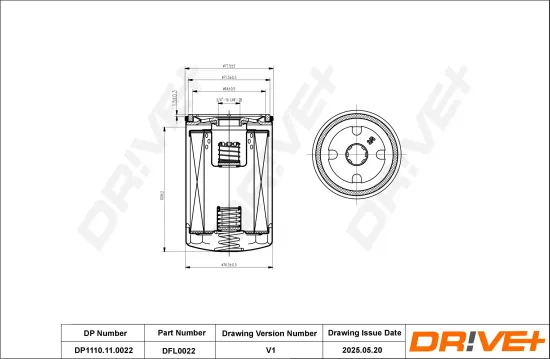 Ölfilter Dr!ve+ DP1110.11.0022 Bild Ölfilter Dr!ve+ DP1110.11.0022