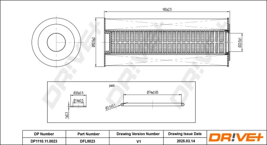 Ölfilter Dr!ve+ DP1110.11.0023 Bild Ölfilter Dr!ve+ DP1110.11.0023