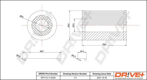 Ölfilter Dr!ve+ DP1110.11.0029