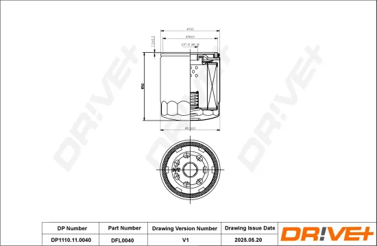 Ölfilter Dr!ve+ DP1110.11.0040 Bild Ölfilter Dr!ve+ DP1110.11.0040