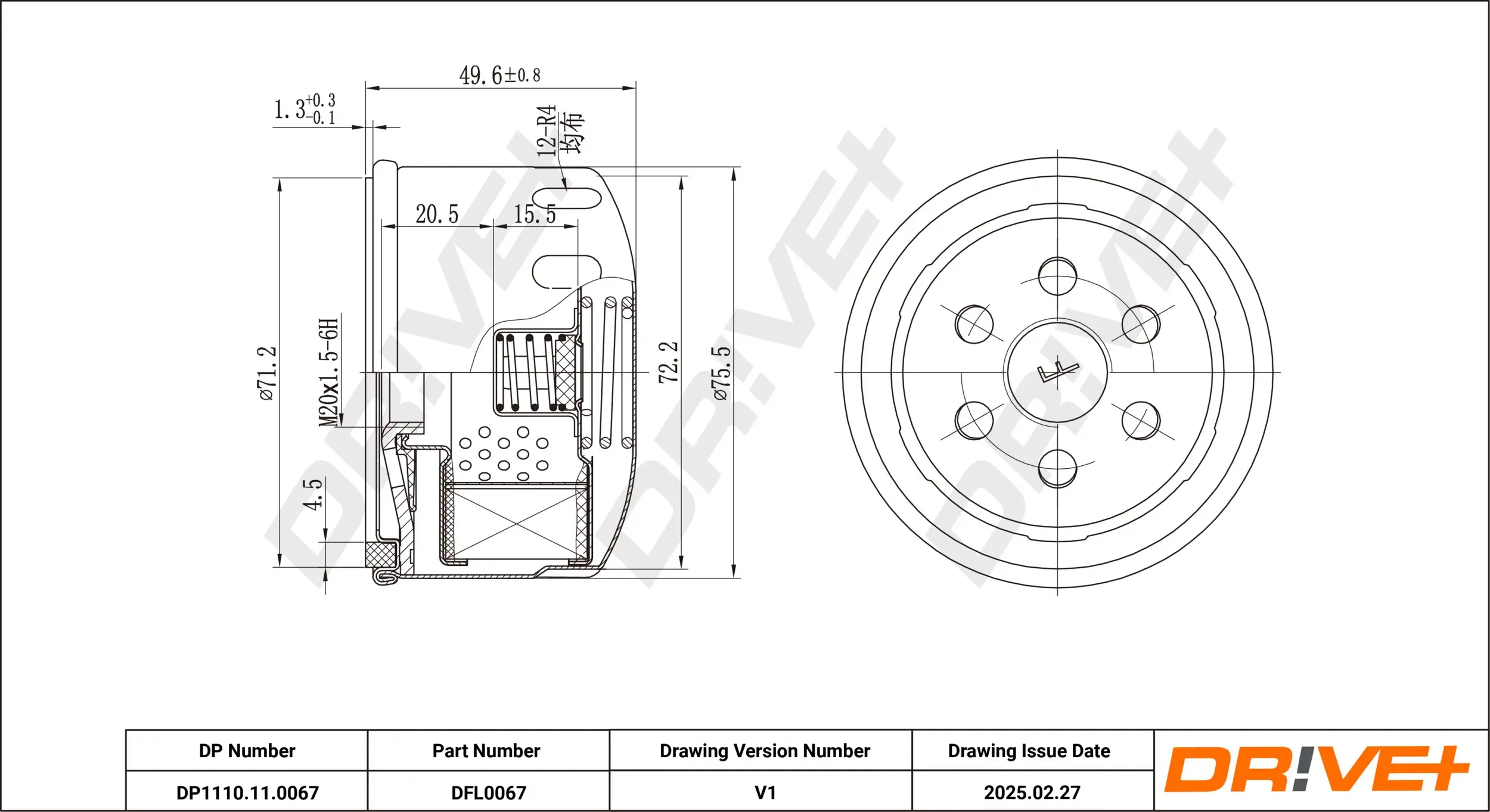 Ölfilter Dr!ve+ DP1110.11.0067