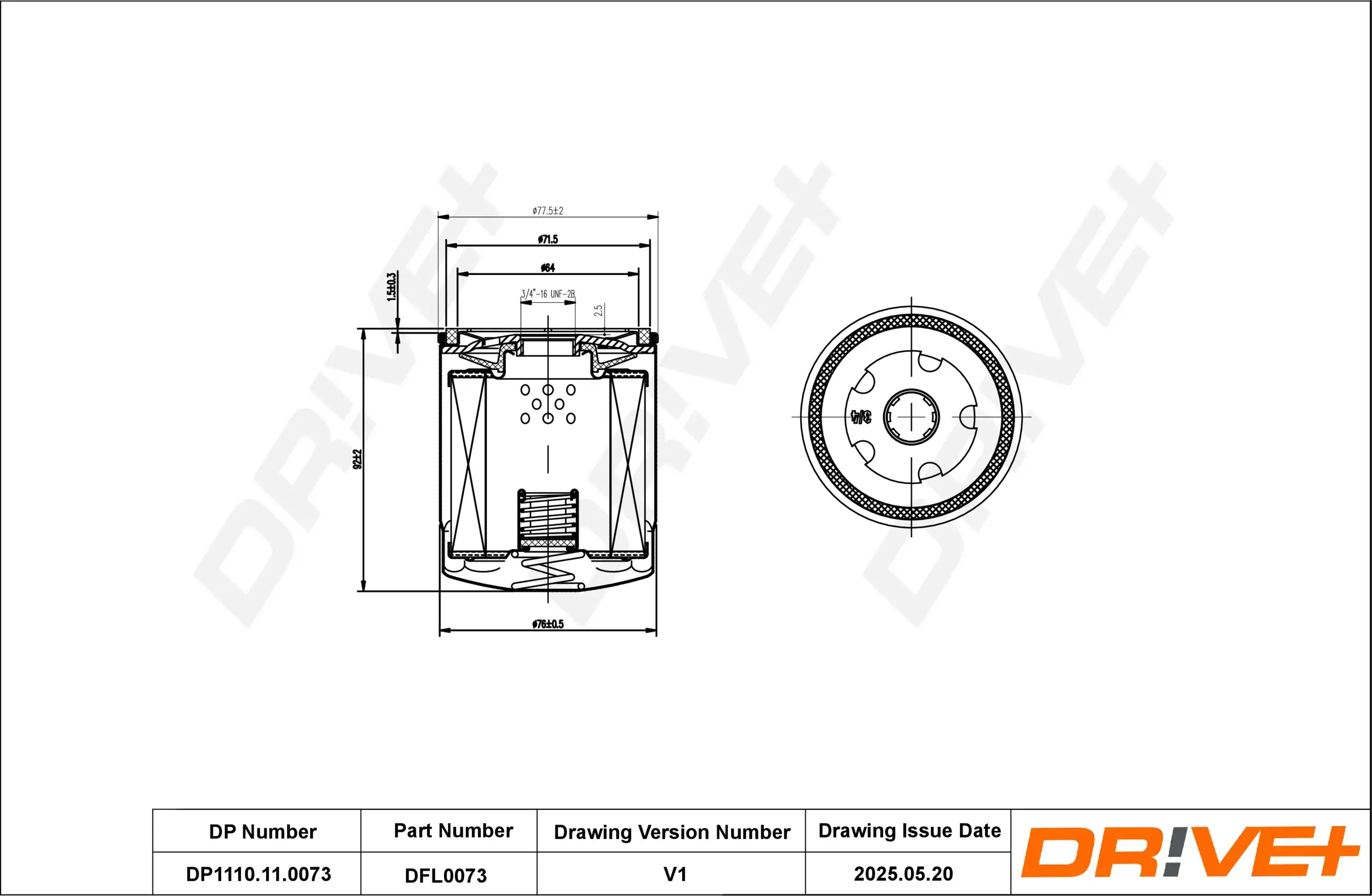 Ölfilter Dr!ve+ DP1110.11.0073
