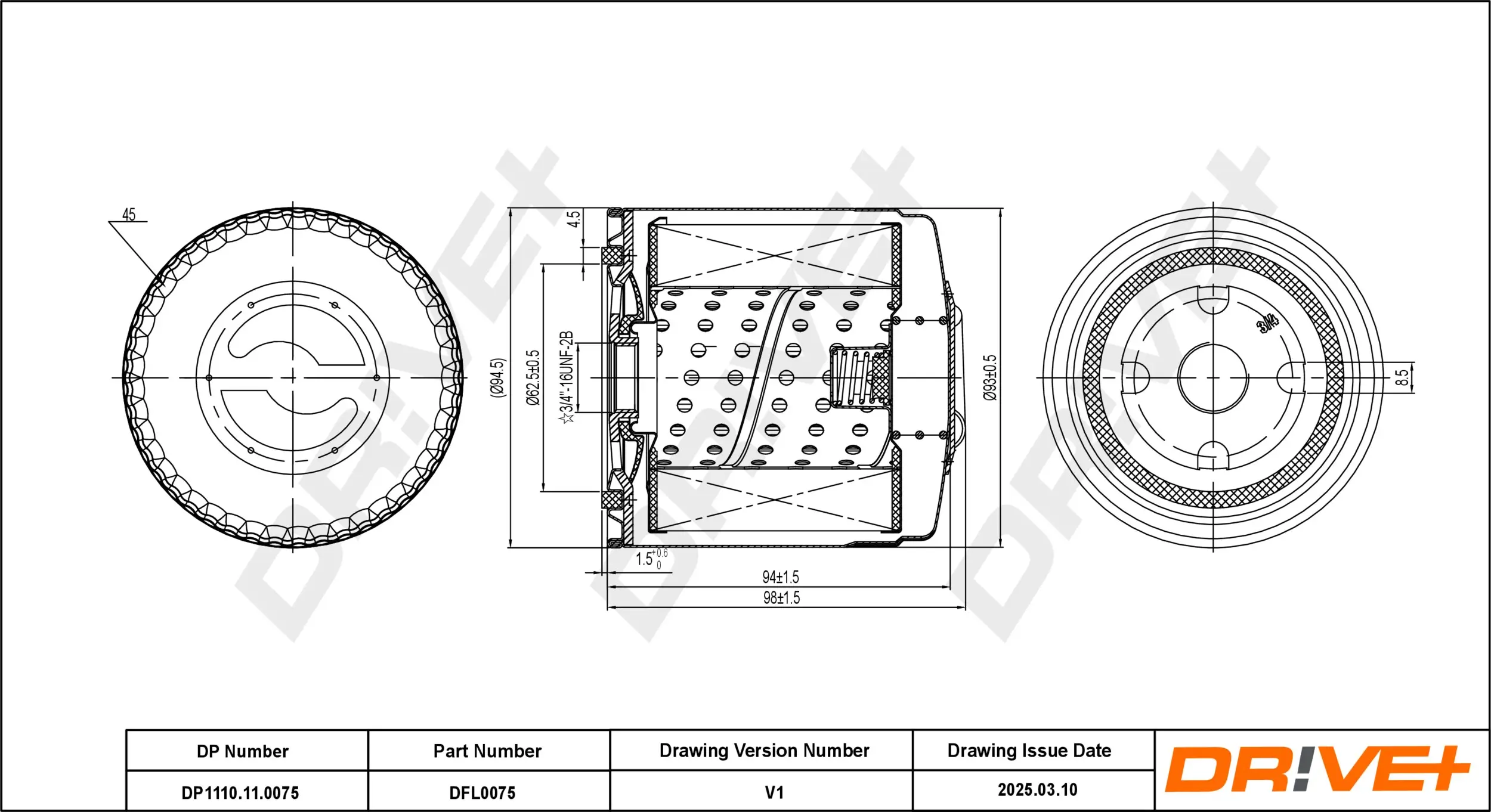 Ölfilter Dr!ve+ DP1110.11.0075