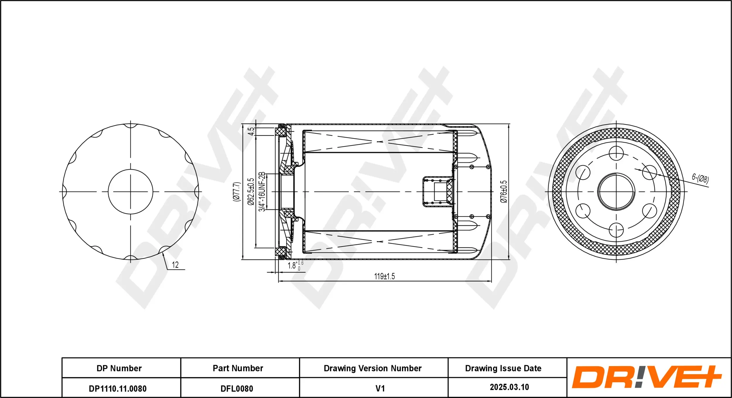 Ölfilter Dr!ve+ DP1110.11.0080