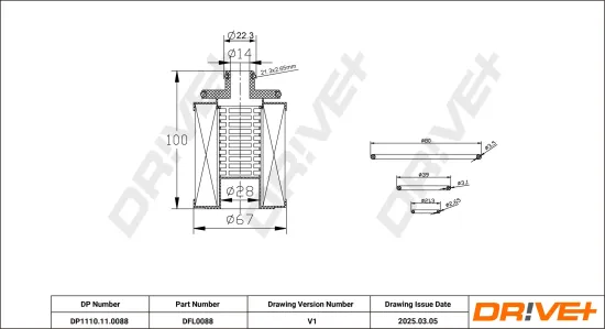 Ölfilter Dr!ve+ DP1110.11.0088 Bild Ölfilter Dr!ve+ DP1110.11.0088