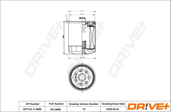 Ölfilter Dr!ve+ DP1110.11.0089 Bild Ölfilter Dr!ve+ DP1110.11.0089
