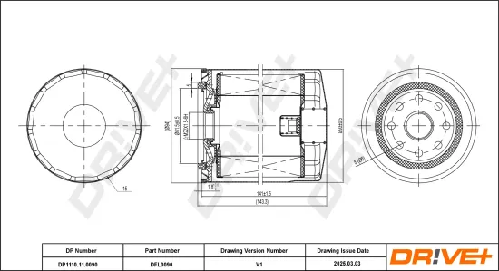 Ölfilter Dr!ve+ DP1110.11.0090 Bild Ölfilter Dr!ve+ DP1110.11.0090